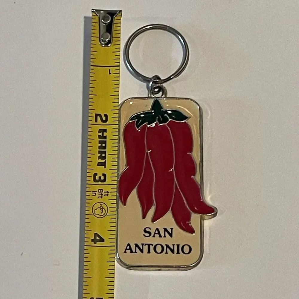Vintage San Antonio Texas Chilli Peppers‎ Keychain